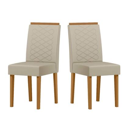 Imagem de Cadeira Sala Jantar Aurea Kit 2 Ype/Veludo Nude