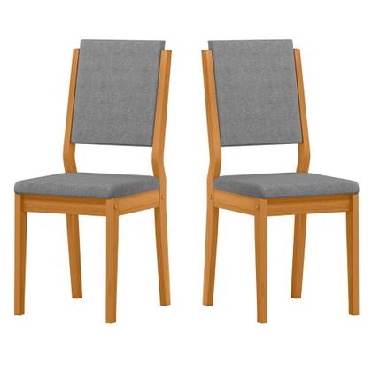 Imagem de Cadeira Sala Jantar Carol Kit 2 Ype/Bouclé Cinza