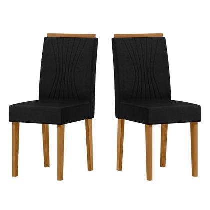Imagem de Cadeira Sala Jantar Cecilia Kit 2 Ype/Veludo Preto
