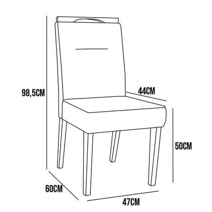 Imagem de Cadeira Sala Jantar Lectus Kit 2 Ype/Suede Marrom