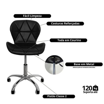 Imagem de Cadeira Slim Vegas Office Estofada com Base Giratória
