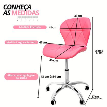 Imagem de Cadeira Slim Vegas Office Estofada com Base Giratória