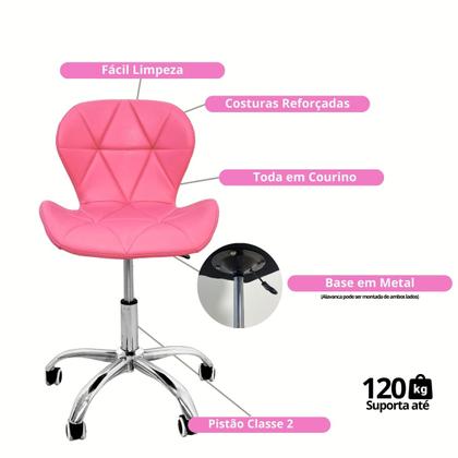Imagem de Cadeira Slim Vegas Office Estofada com Base Giratória