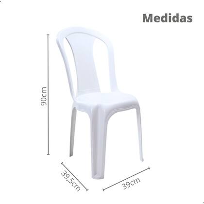 Imagem de Cadeira tabatinga bistrô fechada plastex reforçada branca