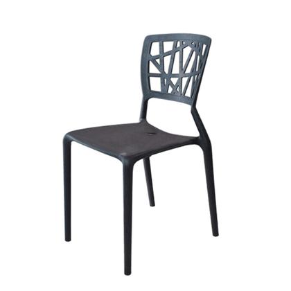 Imagem de Cadeira Trama Resistente Para Jardim Piscina Varanda Preta