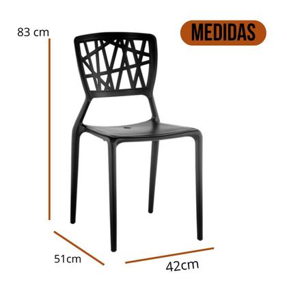Imagem de Cadeira Trama Resistente Para Jardim Piscina Varanda Preta