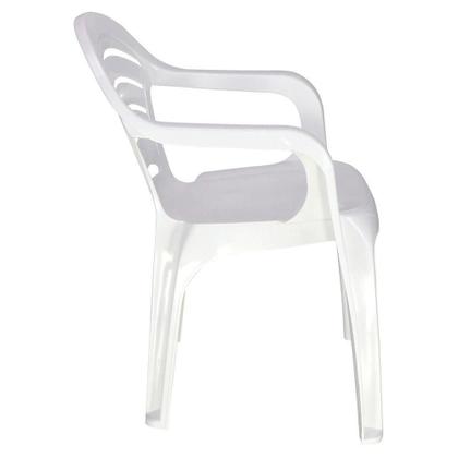 Imagem de Cadeira Tramontina Angra Basic Com Braços Em Polipropileno Branco Tramontina
