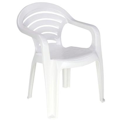 Imagem de Cadeira Tramontina Angra Basic Com Braços Em Polipropileno Branco Tramontina