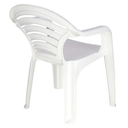 Imagem de Cadeira Tramontina Angra Basic Com Braços Em Polipropileno Branco Tramontina