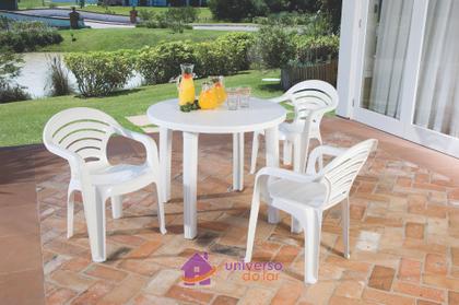 Imagem de Cadeira Tramontina Angra Basic com Braços em Polipropileno Branco