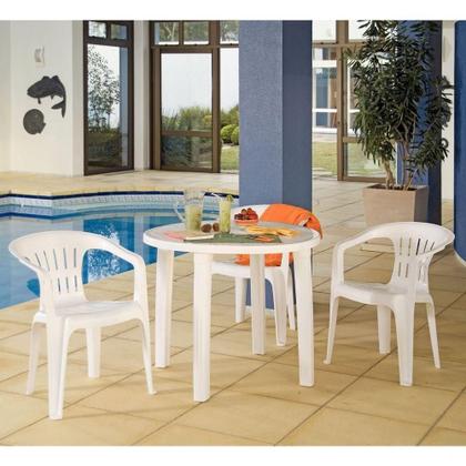 Imagem de Cadeira Tramontina Atalaia Basic Com Braços Em Polipropileno Branco Tramontina