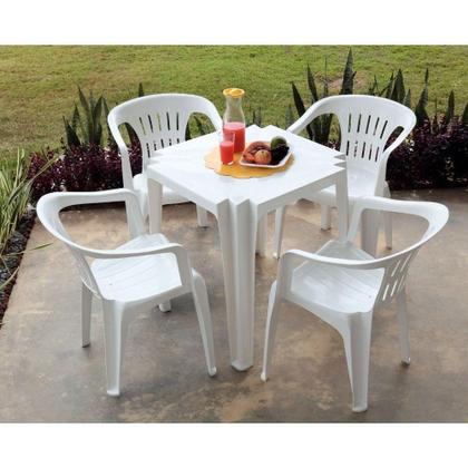 Imagem de Cadeira Tramontina Atalaia Basic Com Braços Em Polipropileno Branco Tramontina