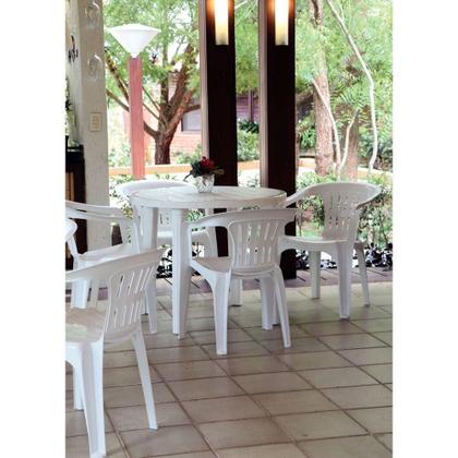 Imagem de Cadeira Tramontina Atalaia Basic Com Braços Em Polipropileno Branco Tramontina