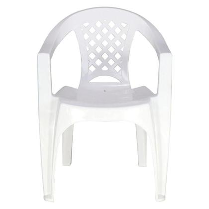 Imagem de Cadeira Tramontina Iguape Basic Com Braços Em Polipropileno Branco Tramontina