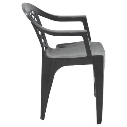 Imagem de Cadeira Tramontina Iguape Basic Com Braços Em Polipropileno Preto Tramontina
