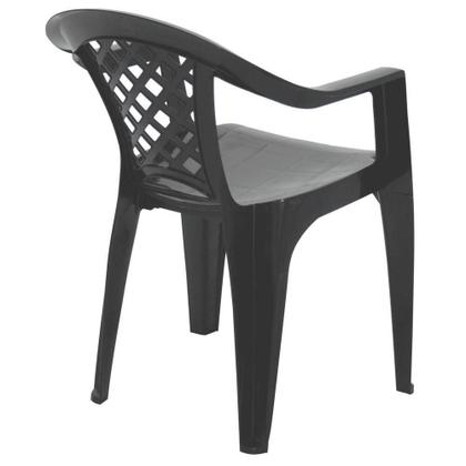 Imagem de Cadeira Tramontina Iguape Basic Com Braços Em Polipropileno Preto Tramontina