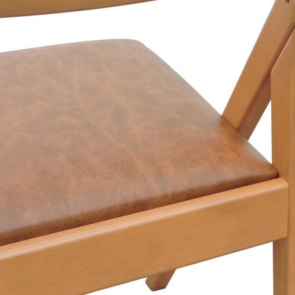 Imagem de Cadeira Ypê com Braços Madeira Maciça Telinha Assento Estofado Corano