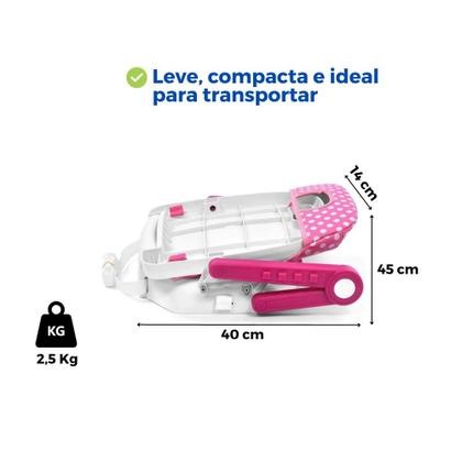 Imagem de Cadeirão Cadeira Cadeirinha Alimentação Papinha Bebê Alta Mesa Refeição Menina Minnie Disney