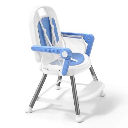 Imagem de Cadeirão Cadeira Cadeirinha Alimentação Papinha Bebê Alta Mesa Refeição Menino Azul