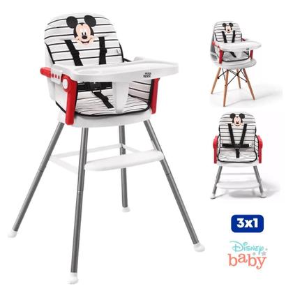 Imagem de Cadeirão Cadeira Cadeirinha Alimentação Papinha Bebê Alta Mesa Refeição Menino Mickey Disney