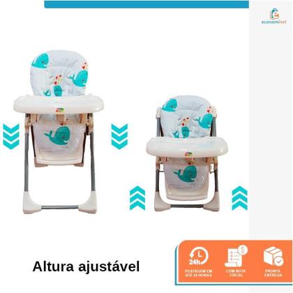 Imagem de Cadeirão De Alimentação Cadeira Alta Refeição Bebê Branco