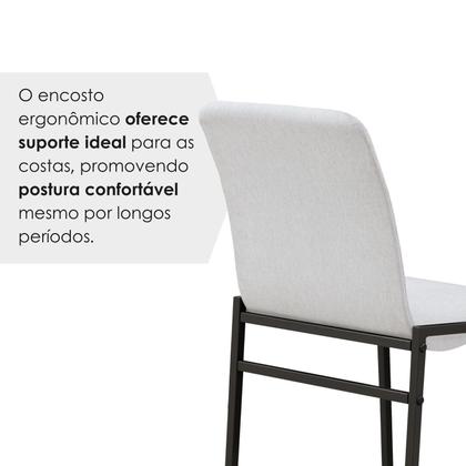 Imagem de Cadeiras para Sala de Jantar 6 Unidades Premium Bege / Preto