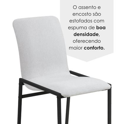 Imagem de Cadeiras para Sala de Jantar 6 Unidades Premium Bege / Preto
