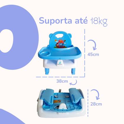 Imagem de Cadeirinha Alimentação Refeição Bebe Portátil Dobrável Compacta Baixa Infantil