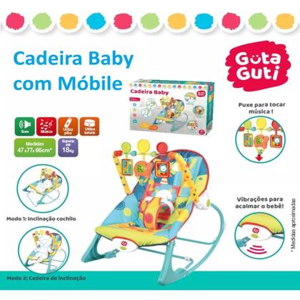 Imagem de Cadeirinha Azul Baby De Descanso Vibratória Musical Mobile