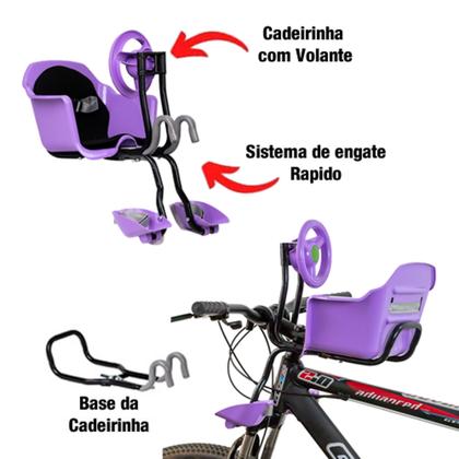 Imagem de Cadeirinha Bicicleta Aro 29 Dianteira Flexbike Volante 