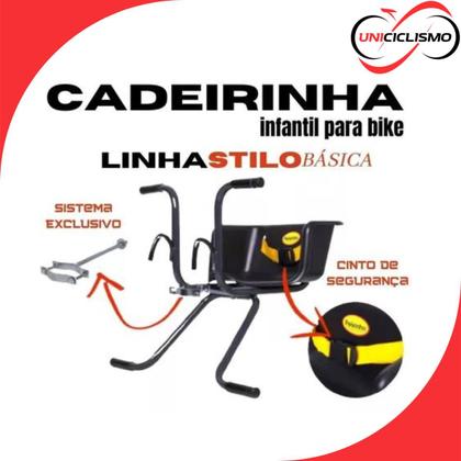 Imagem de Cadeirinha Bicicleta Dianteira Infantil Universal Com Nf