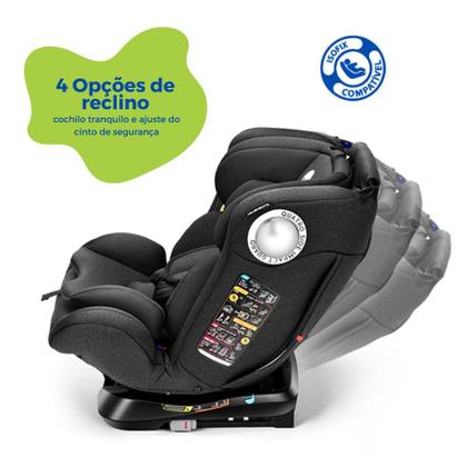 Imagem de Cadeirinha Cadeira de Bebê Para Auto Carro 0 a 36 kg Isofix Reclinavel Gira 360 Litet