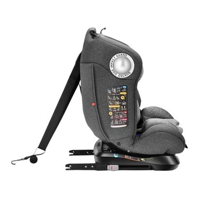 Imagem de Cadeirinha Cadeira De Bebê Para Auto Carro 0 a 36kg Isofix 360 g0/g1/g2/g3 Infantil Cinza Cinto Regulável Litet