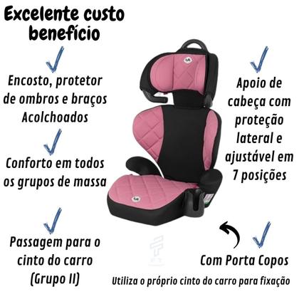 Imagem de Cadeirinha Cadeira Infantil Para Carro Bebê e Criança Rosa