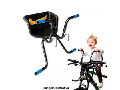 Imagem de Cadeirinha Criança Bicicleta Assento Stilo C/ Cinto Preto - PEIXINHO/UTILBRAS