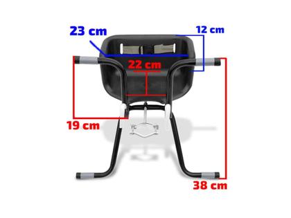Imagem de Cadeirinha Criança Bicicleta Assento Stilo C/ Cinto Preto - PEIXINHO/UTILBRAS
