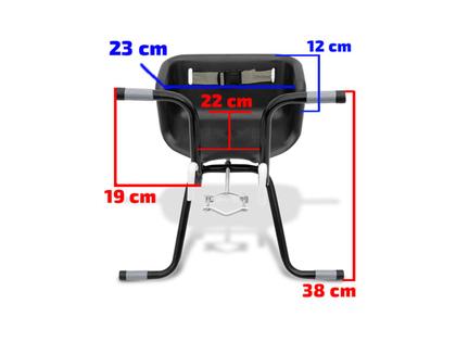 Imagem de Cadeirinha Criança Bicicleta Assento Stilo C/ Cinto Preto