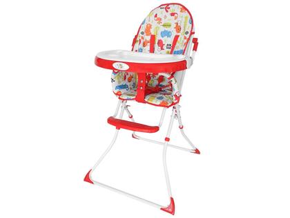 Imagem de Cadeirinha de Alimentação Flash Infantil com Cinto 5 Pontos, Dobrável, Porta Copos e Apoio para Pés  Até 15kg