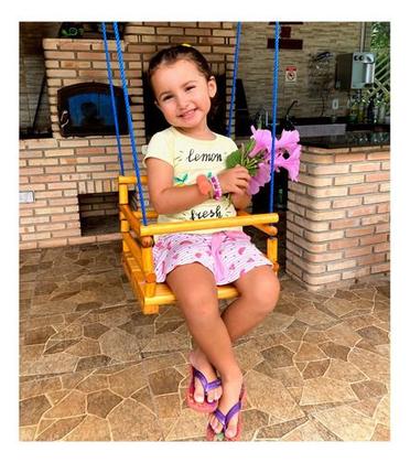 Imagem de Cadeirinha De Balanço Infantil Madeira Corda Em Nylon 12 Mts