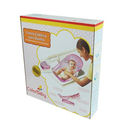 Imagem de Cadeirinha de Banho P/ Bebê Retrátil Dobrável Banheira Rosa