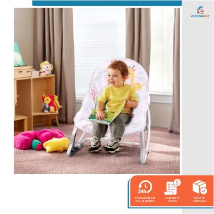 Imagem de Cadeirinha de Bebê Descanso Balanço Musical Vibratória Repouso Cinto 5 Pontos Brinquedos Até 18 kg Repouseira Vibra e Toca Ajustável Portátil Bouncer