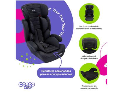 Imagem de Cadeirinha de Bebê Tour 9-36kg Vira Booster Cosco Kids Preto