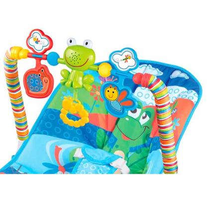 Imagem de Cadeirinha De Descanso Até 11kg Vibratória Musical Bebê Azul
