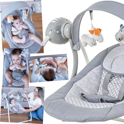 Imagem de Cadeirinha de Descanso Automático Kiddo Mimo Cinza 0 a 9kg