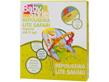 Imagem de Cadeirinha de Descanso Baby Style com Móbile - Lite Safari 0 a 11Kg
