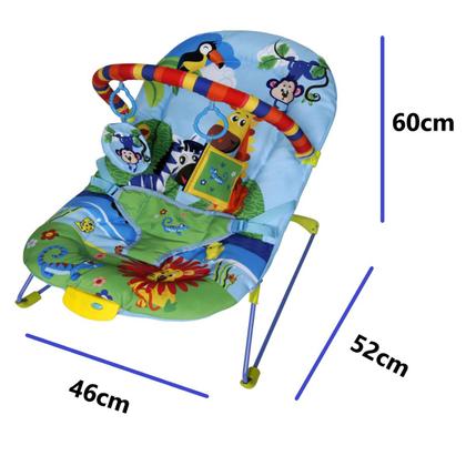 Imagem de Cadeirinha De Descanso Vibratória E Musica Azul Color Baby