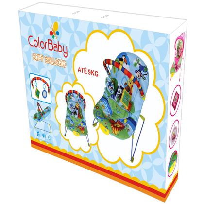 Imagem de Cadeirinha De Descanso Vibratória E Musica Azul Color Baby