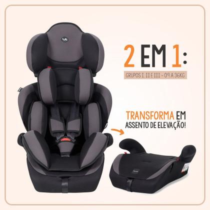 Imagem de Cadeirinha Infantil Bebê Carro 09 á 36 Kg Athenas Preta/Cinza Tutti Baby