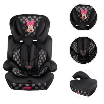 Imagem de Cadeirinha Minnie Cadeira De Bebê Para Auto Carro 9 a 36kg g1g2g3 Infantil Preta Cinto Regulável Styll Baby