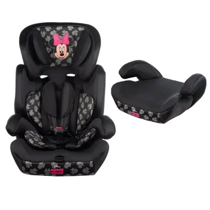 Imagem de Cadeirinha Minnie Cadeira De Bebê Para Auto Carro 9 a 36kg g1g2g3 Infantil Preta Cinto Regulável Styll Baby